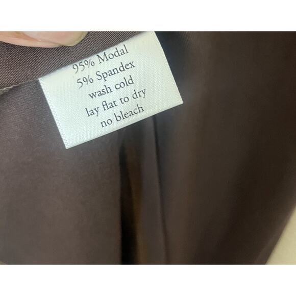 Kulua Modal Spandex Casual Top Sz Medium Large M/L Brown Made On Maui - Picture 7 of 8